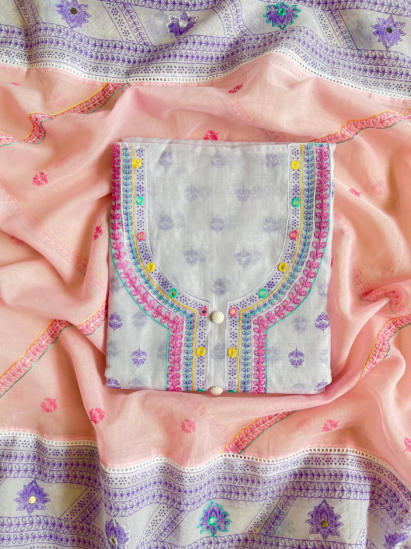 Kota doria aari work suits
