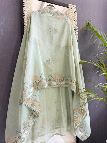 Luxurious Mul chanderi pichwai suit