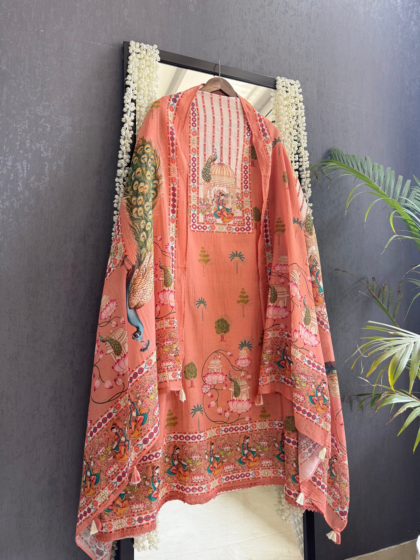 Mulmul cotton divine handwork suit
