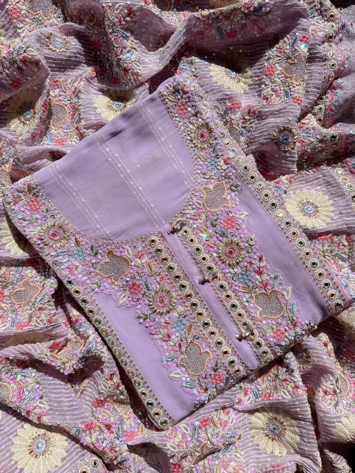 Lucknowi chikankari handwork suit