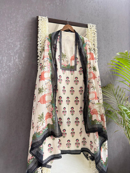 Mulmul cotton divine pichwai suit