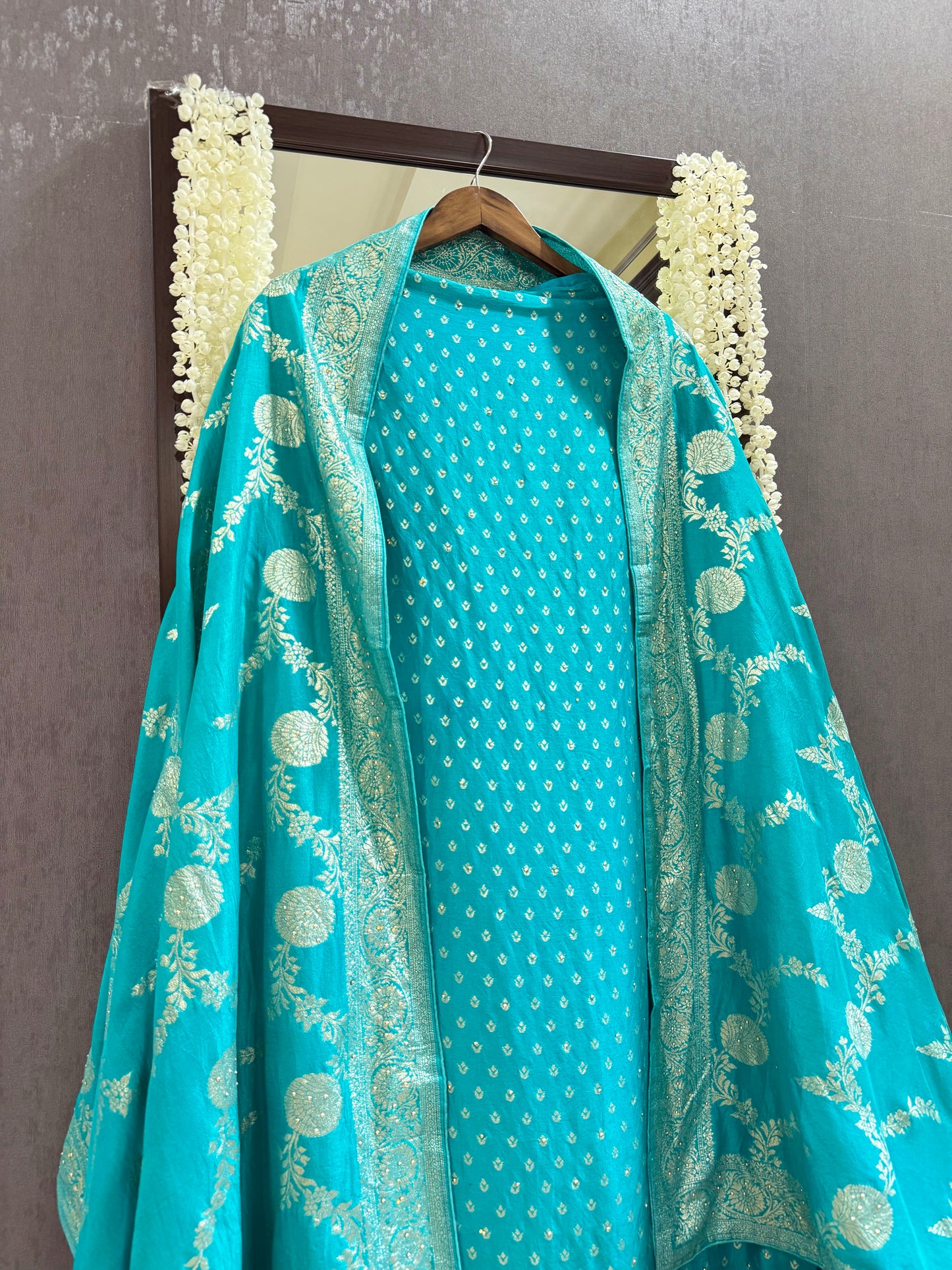 Banarsi handwork silk suit