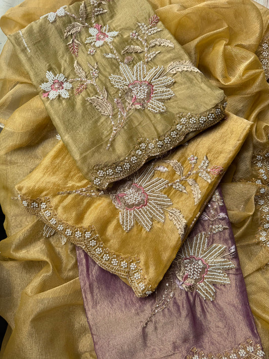 Premium Crush Tissue handwork suit