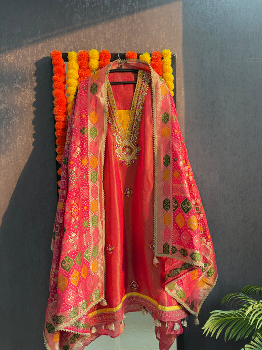Luxurious patola kanjivaram silk suit