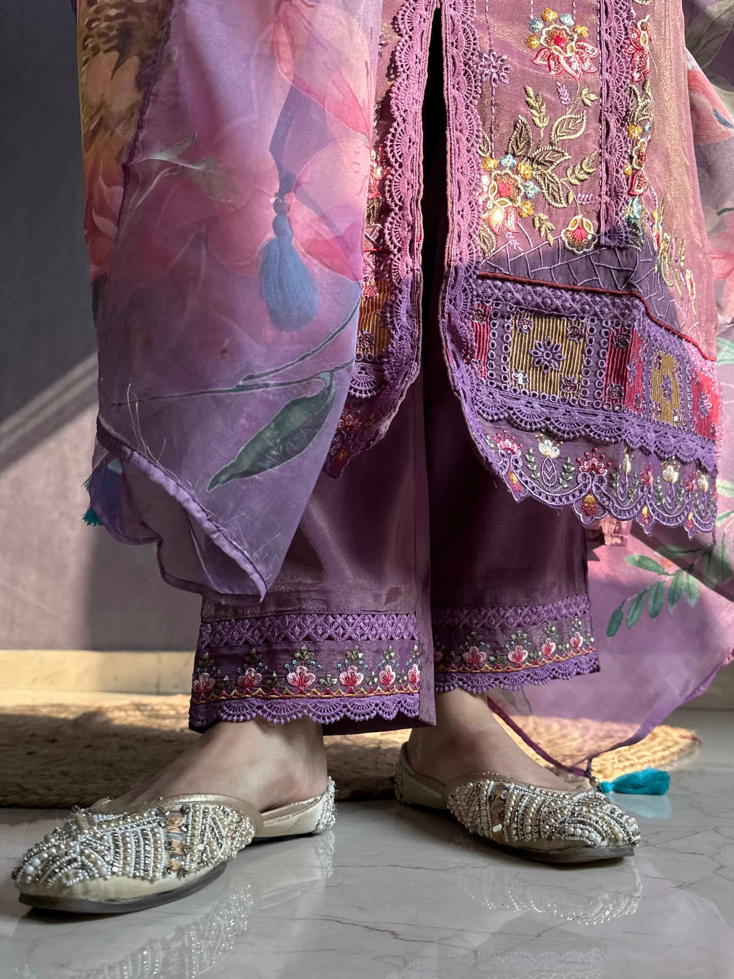 Angrakha Pakistani designer suit