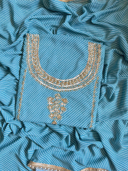 Punjabi Bandhani handwork suits