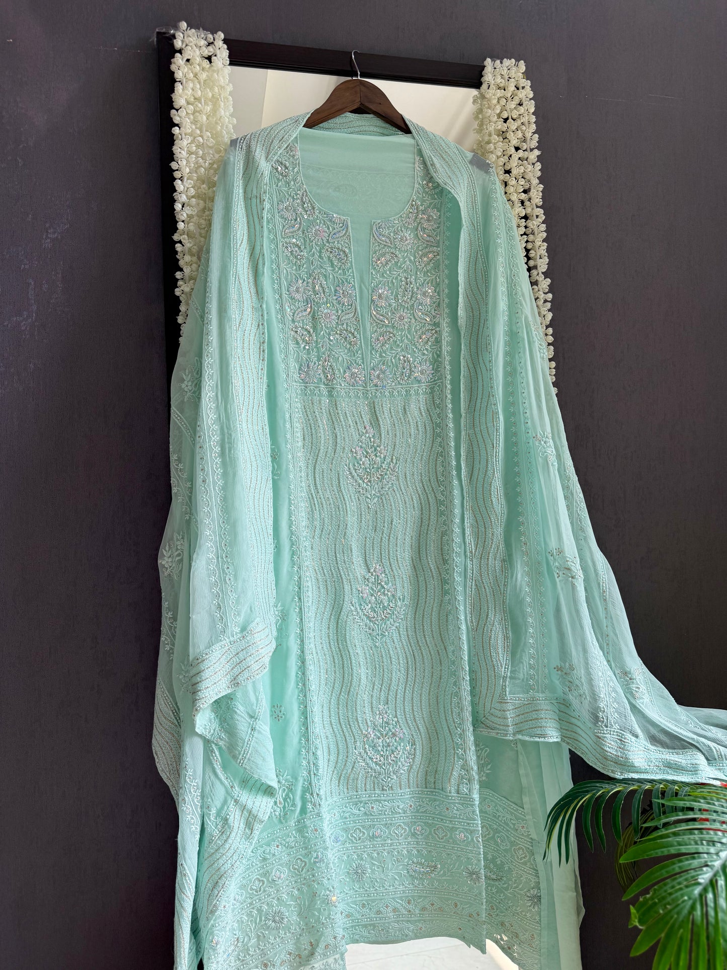 Lucknowi chikankari handwork suit
