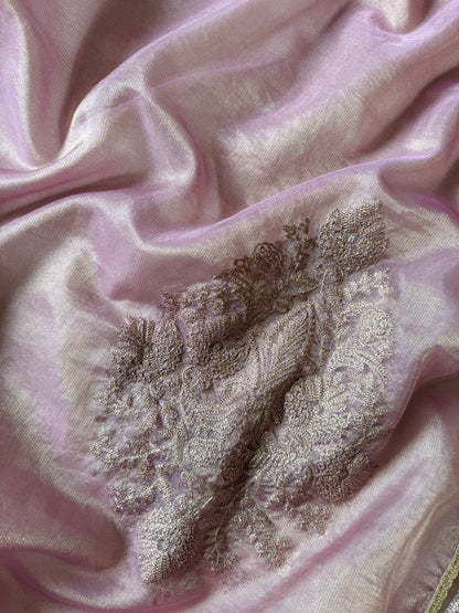Premium tissue silk hand embroidered suit