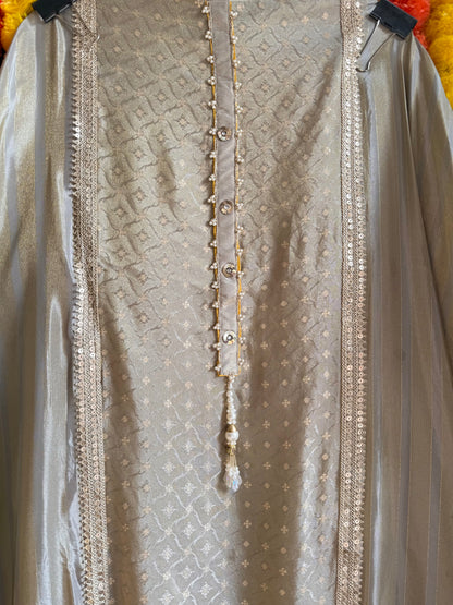 Pearl Benarsi Tissue silk suit