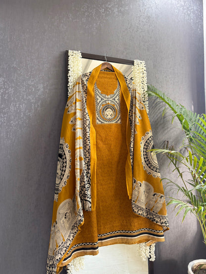 Mulmul cotton raani suit