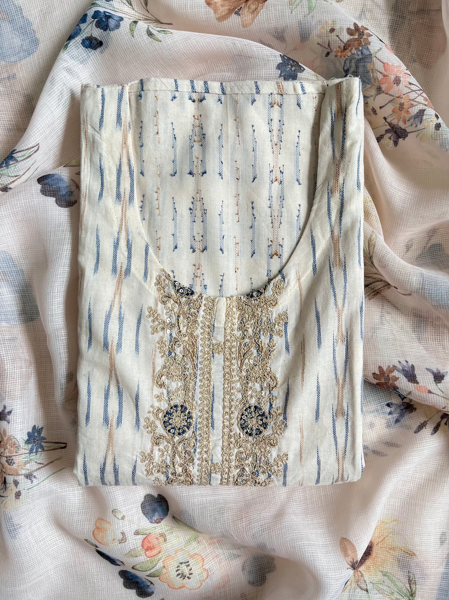 Cotton- Kota Aari work suits