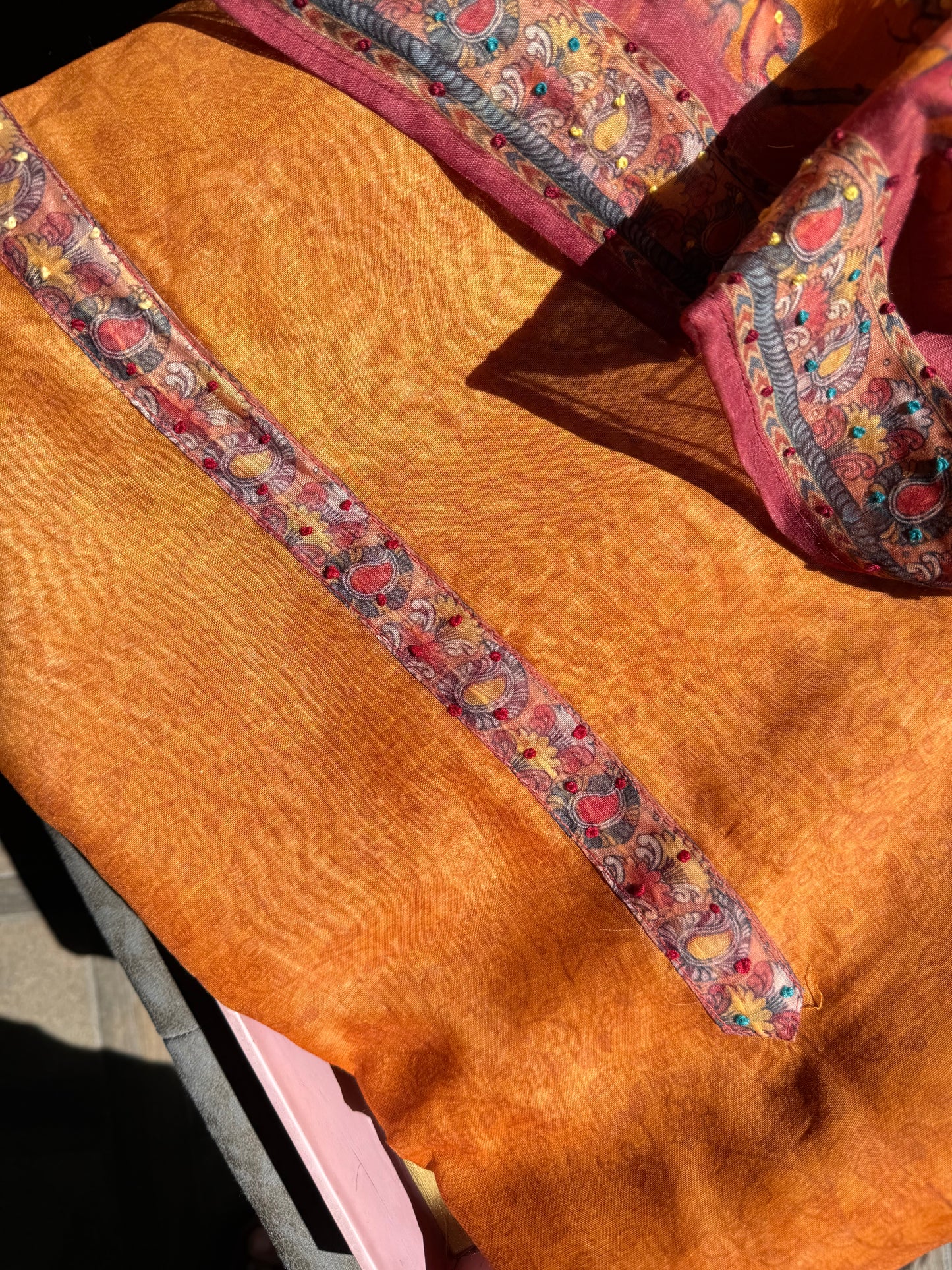 Maheshwari french knot lotus suit