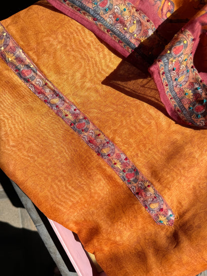 Maheshwari french knot lotus suit