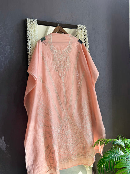 Luxurious Mul chanderi aari work suit