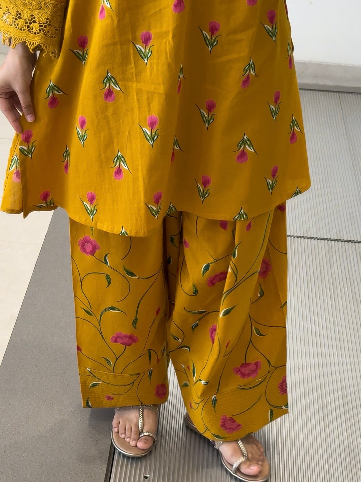 Cotton farshi coord set