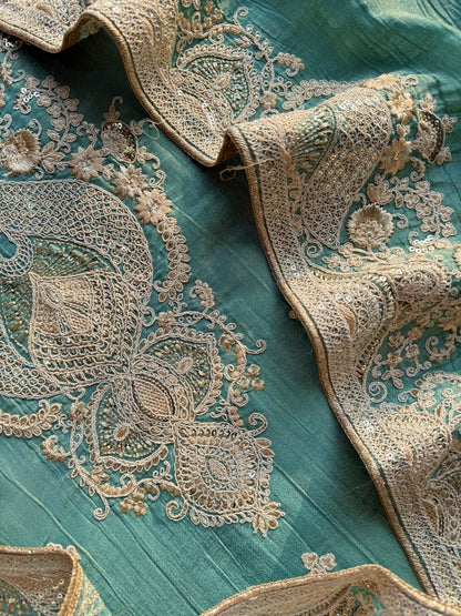 Luxurious soft Crush Tissue silk suit