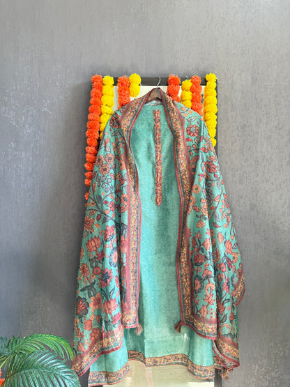 Maheshwari french knot lotus suit