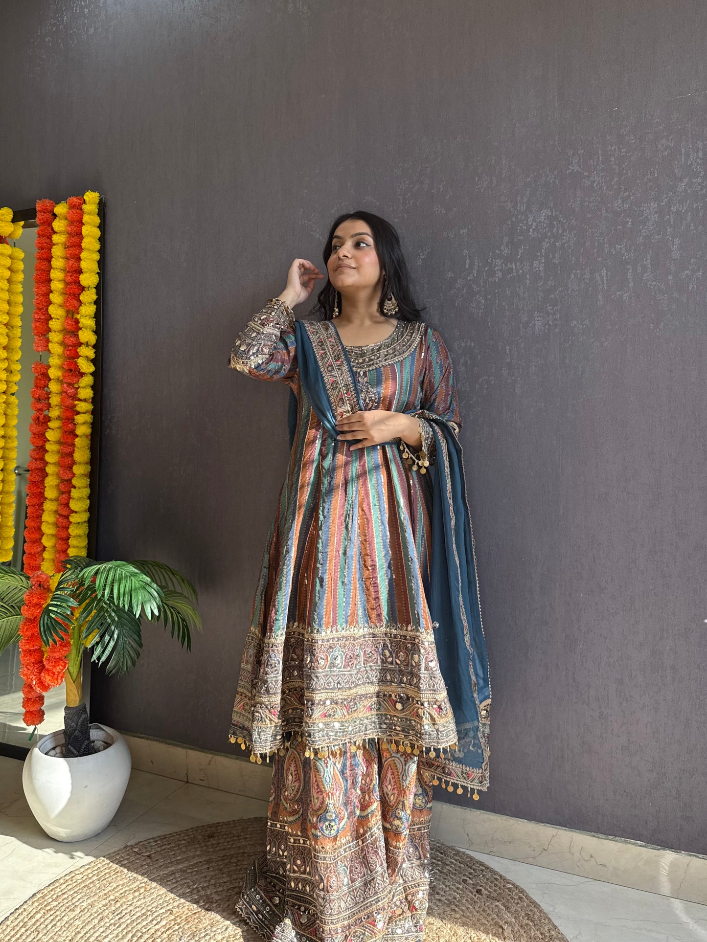 Pakistani gotapatti kalidaar Anarkali set