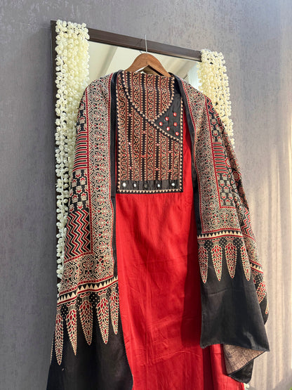Cotton ajrakh suits