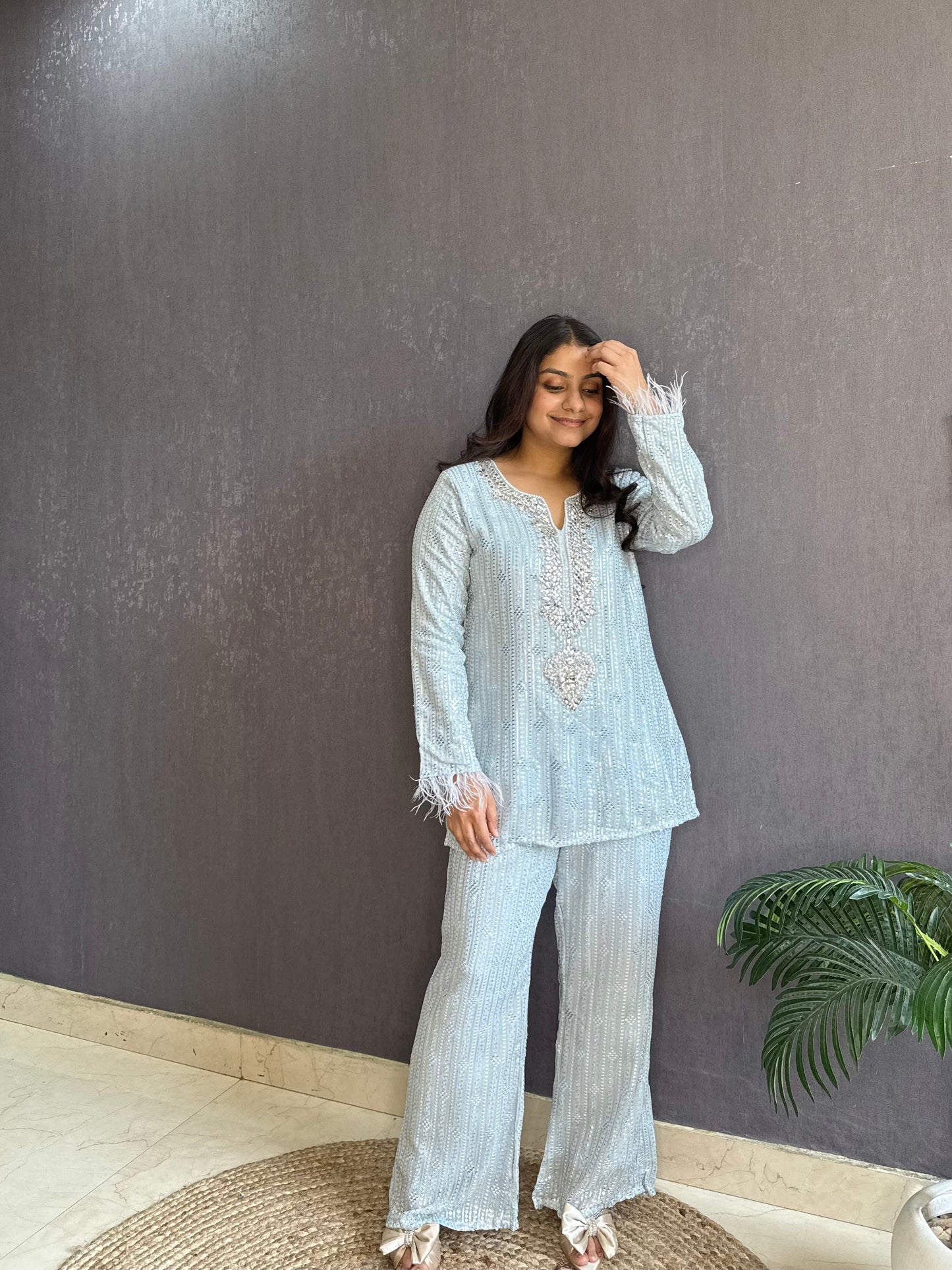 Lucknowi handwork Coord set