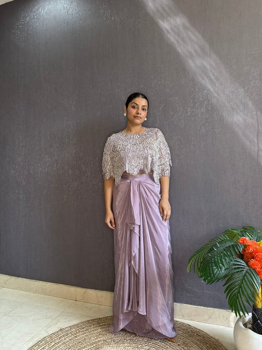 Dhoti skirt Cape set