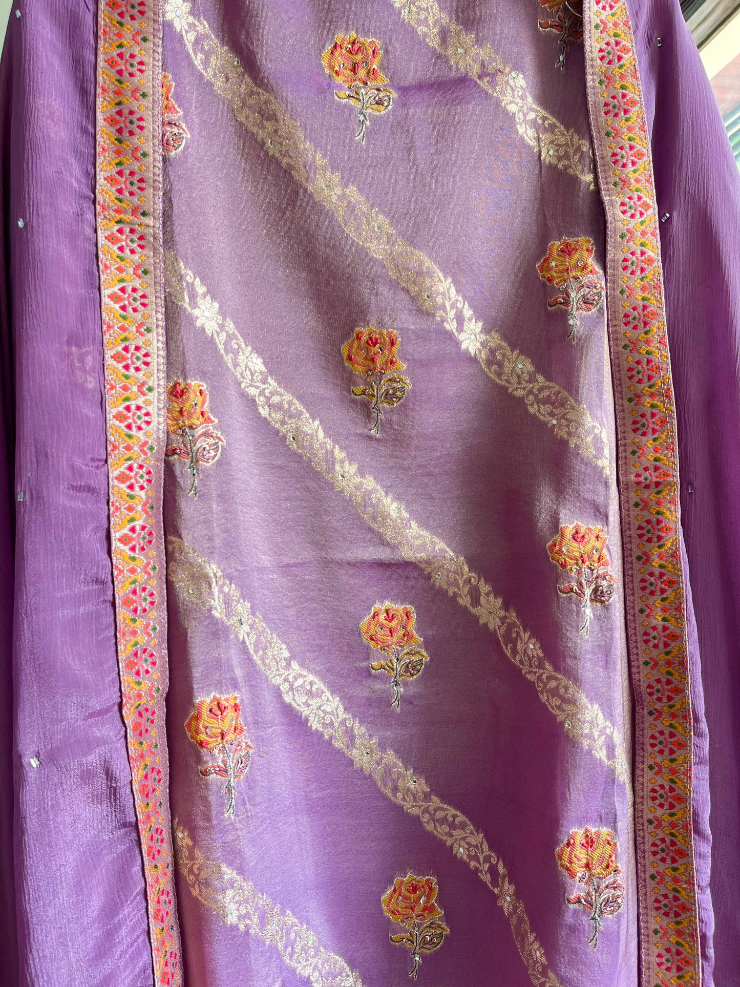Meenakari Benarsi Tissue silk suit
