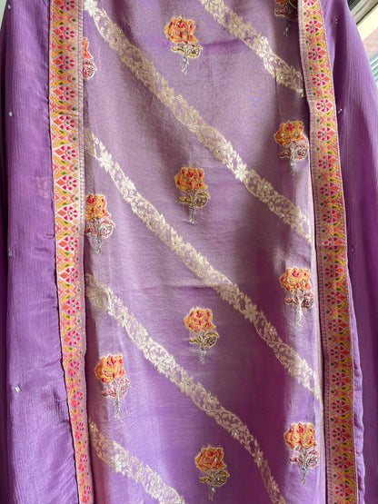 Meenakari Benarsi Tissue silk suit