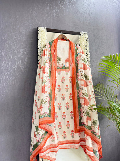 Mulmul cotton divine pichwai suit