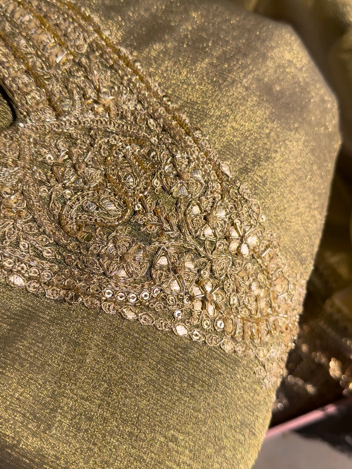 Tissue silk Handwork suit set