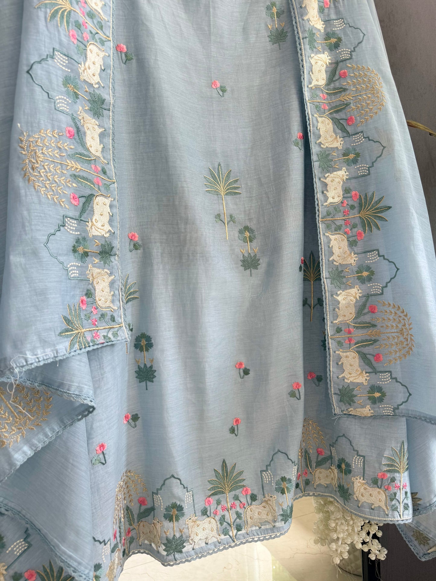 Luxurious Mul chanderi pichwai suit