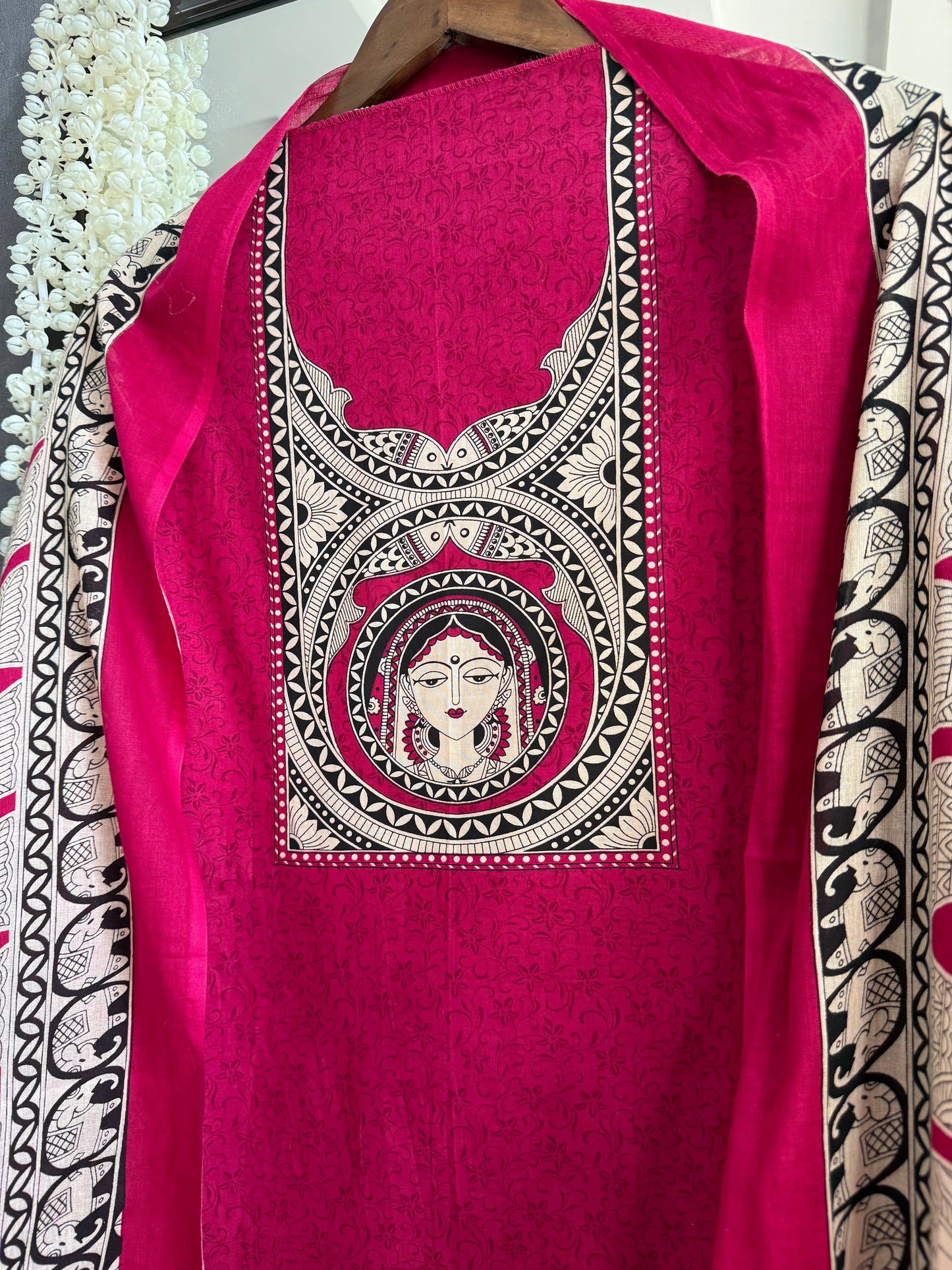 Mulmul cotton raani suit