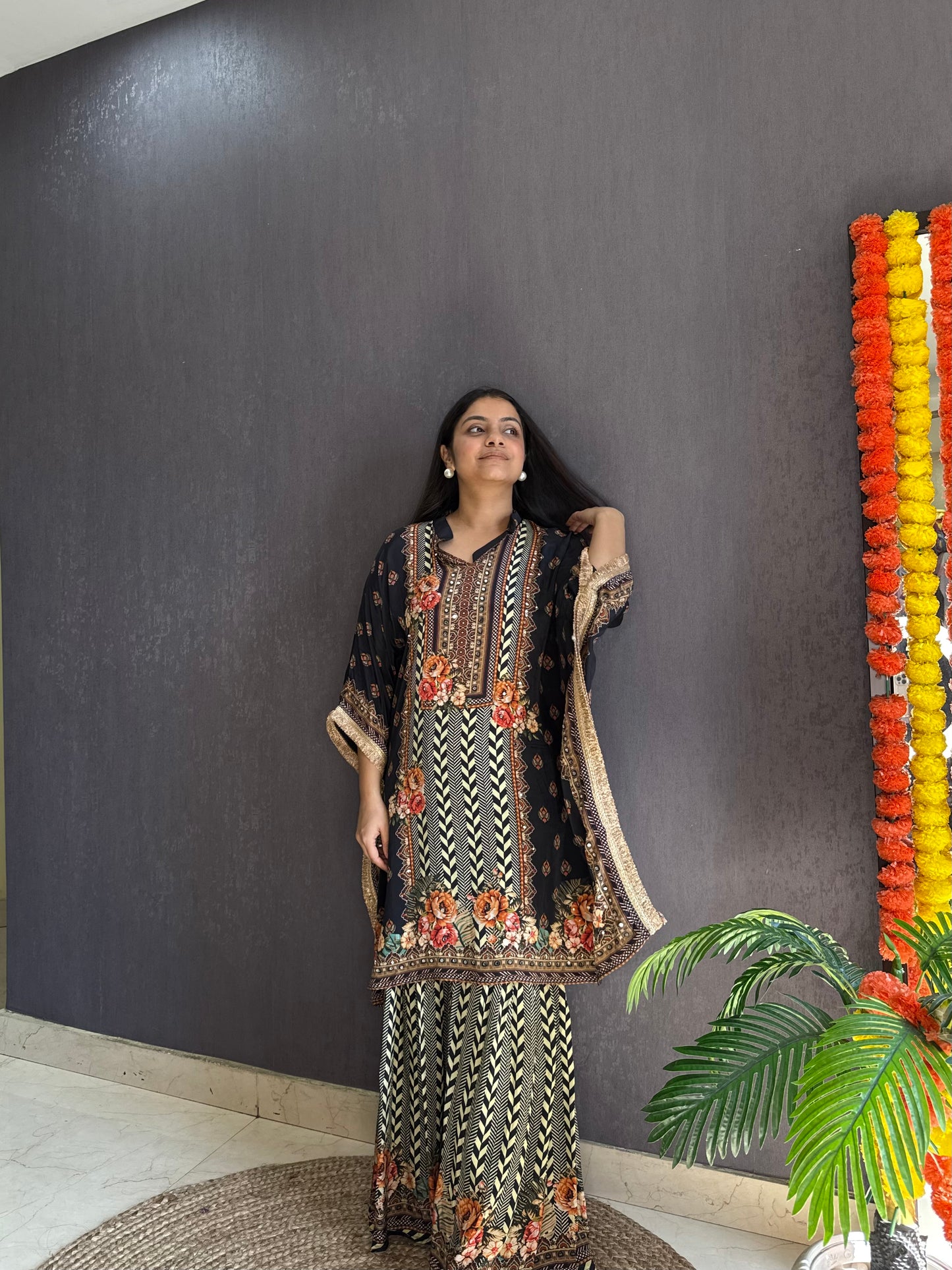 Pakistani kaftan sharara Set