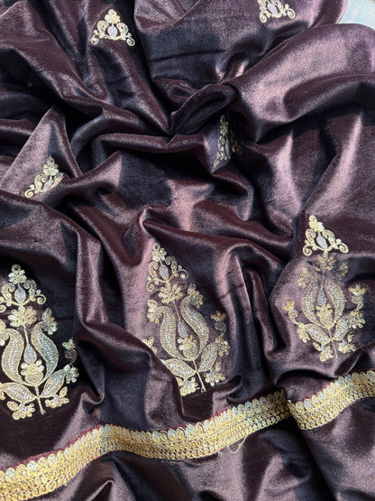 Velvet Handwork Shawl set