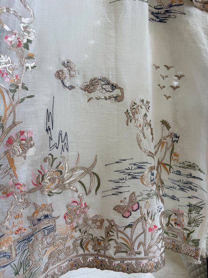 Luxurious Mul chanderi gota appliqué work suit