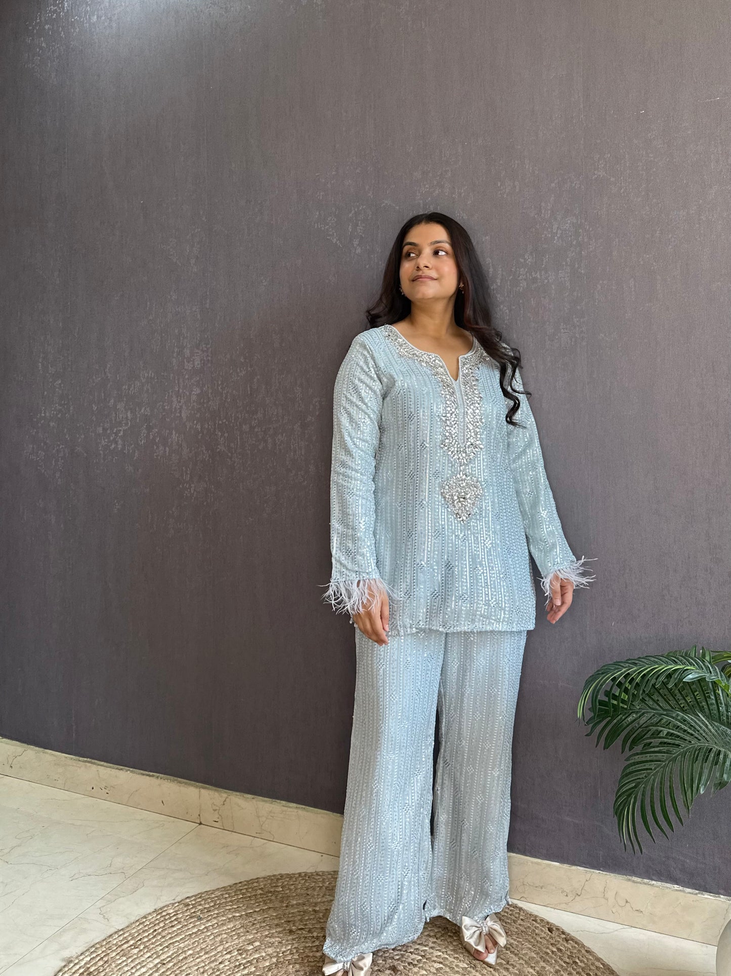 Lucknowi handwork Coord set