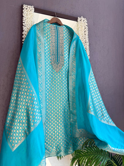 Brocade Benarsi silk suit