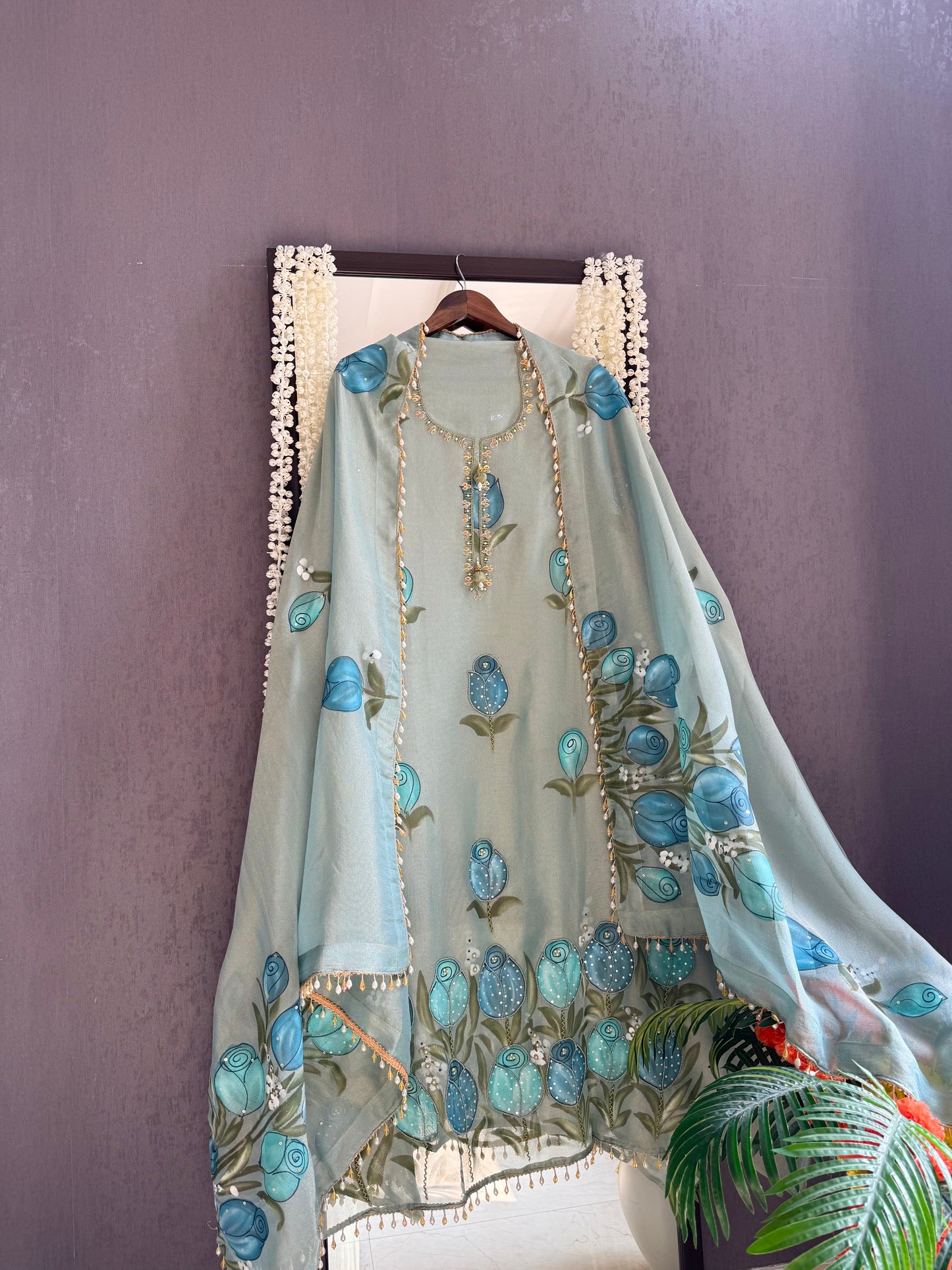 Pure handpainted handwork suit