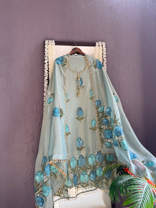 Pure handpainted handwork suit