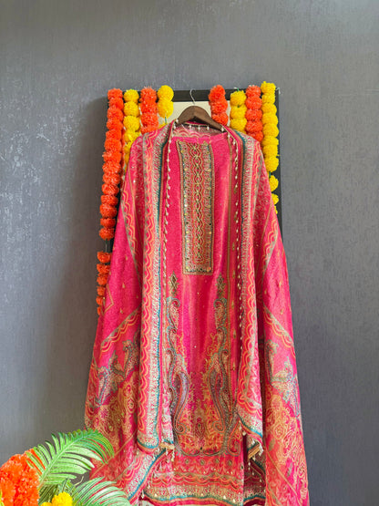 Luxurious pakistani kundan suit