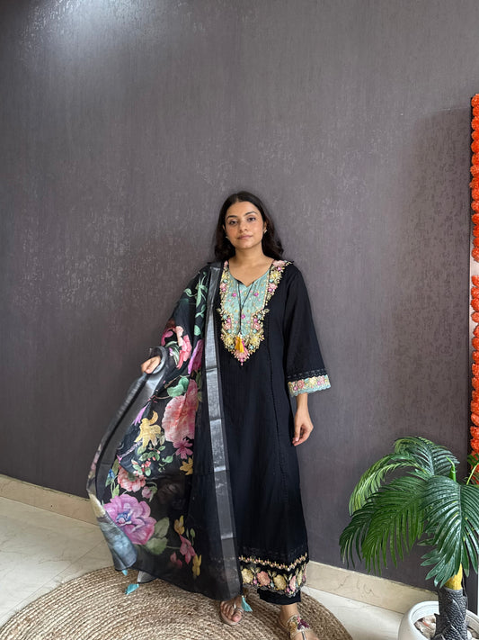 Aline cotton Handwork suit