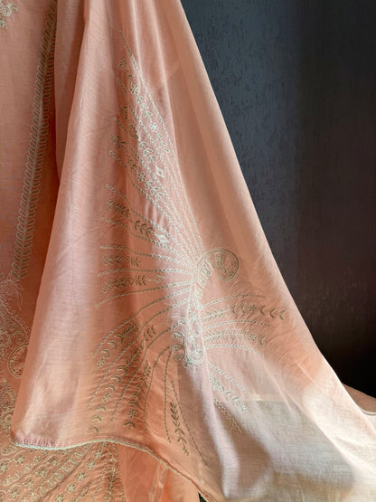 Luxurious Mul chanderi aari work suit