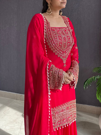 Luxurious Handwork sharara set