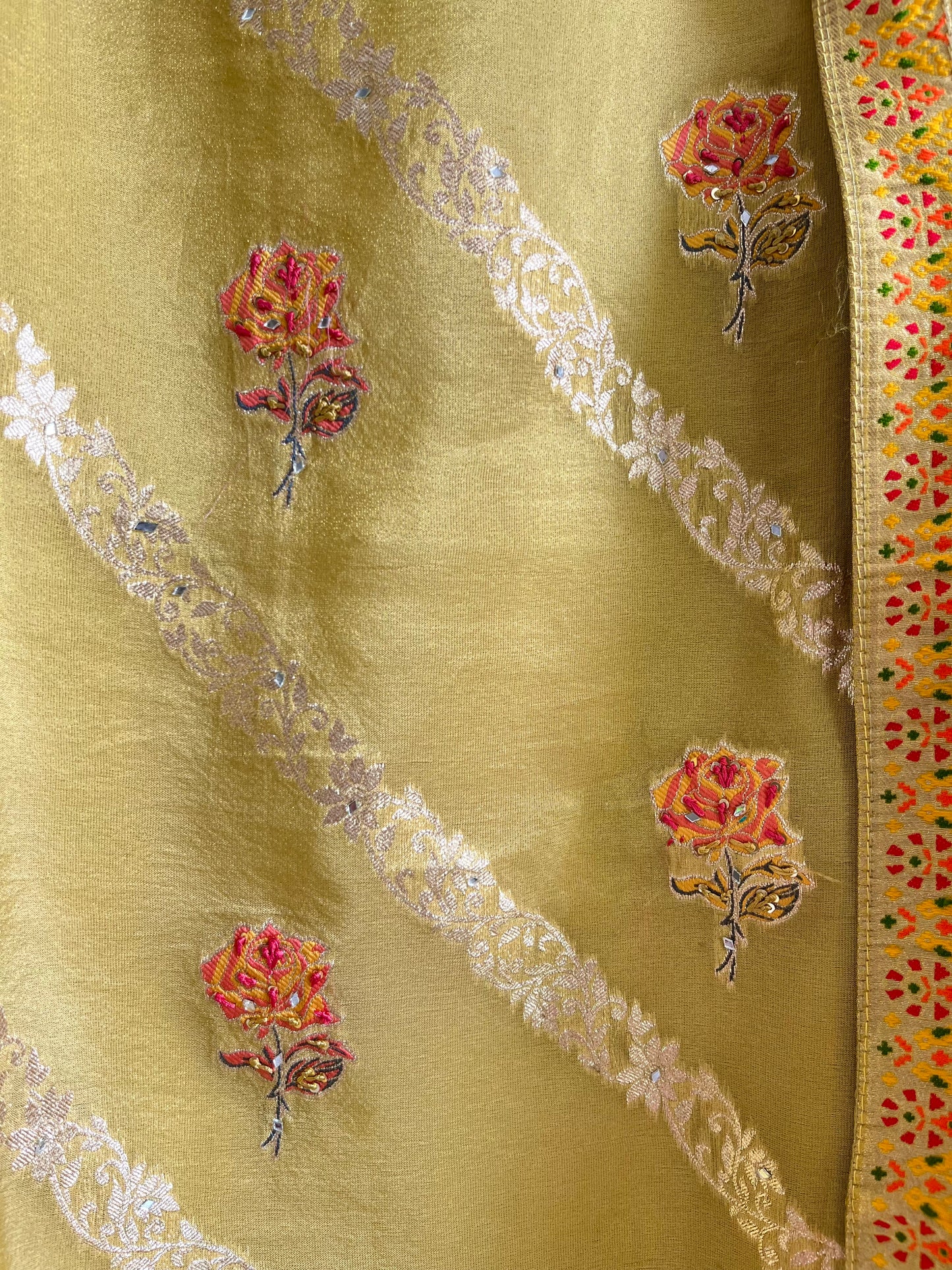 Meenakari Benarsi Tissue silk suit