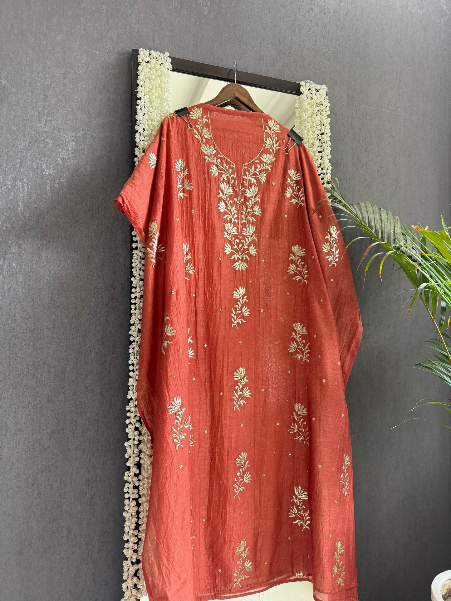 Luxurious Mul chanderi pitta work suit