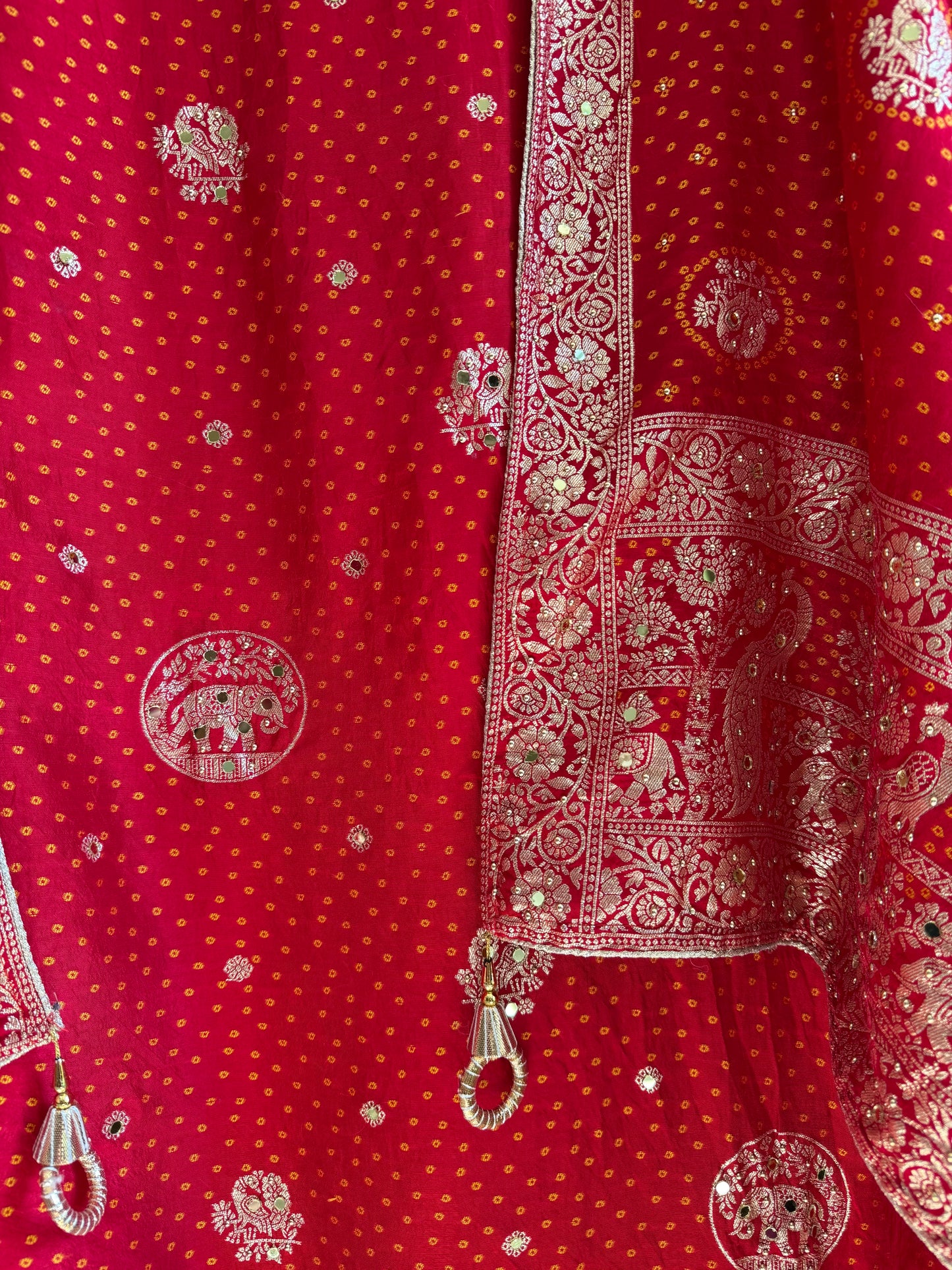 Banarsi bandhani silk suit