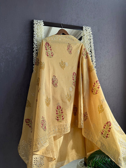 Chanderi mukaish suit
