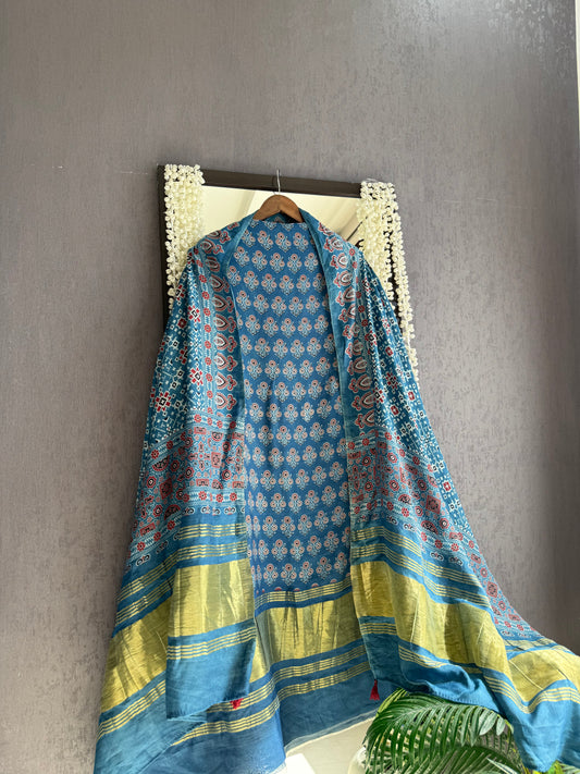 Modal cotton ajrakh suits