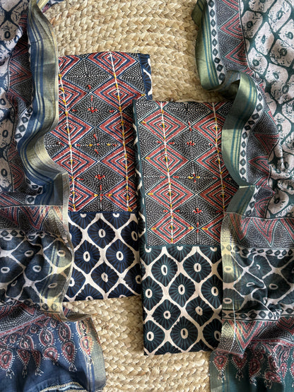 Pure cotton ajrakh suits