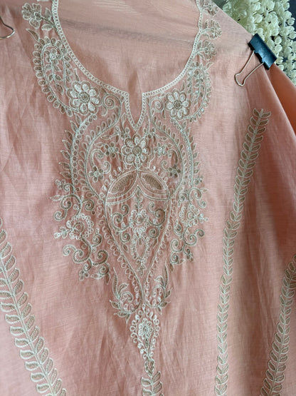 Luxurious Mul chanderi aari work suit