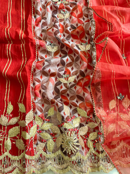 Gotta patti organza suit